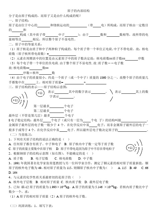 原子的内部结构