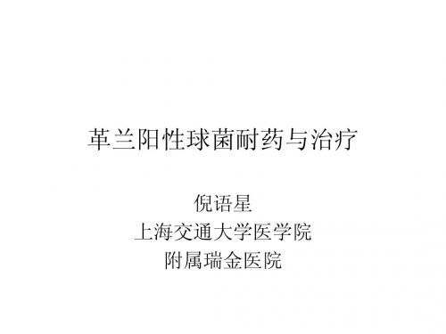 革兰阳性球菌耐药与治疗