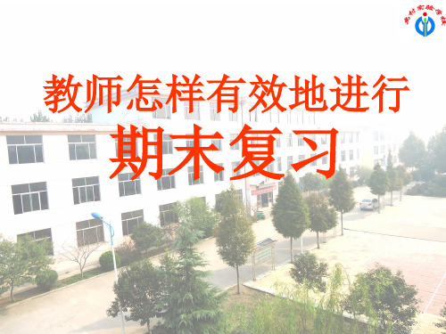 教师怎样有效地进行期末复习PPT课件