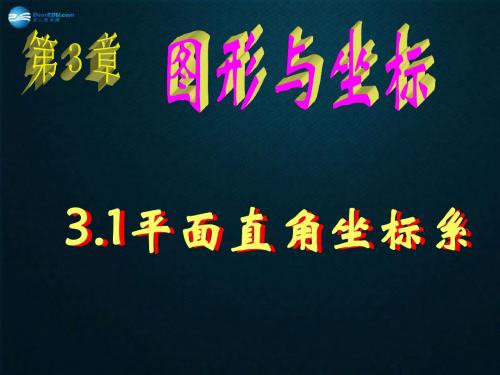 【最新湘教版精选】湘教初中数学八下《3.1平面直角坐标系》PPT课件 (1).ppt