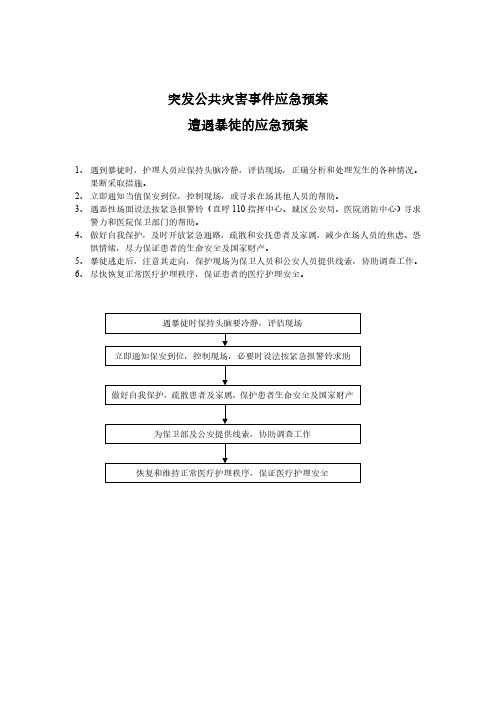 医院突发公共灾害事件应急预案遭遇暴徒