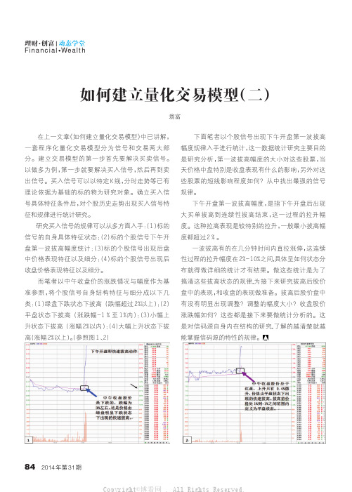 如何建立量化交易模型（二）_