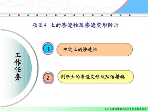 项目4 土的渗透性及渗透变形防治