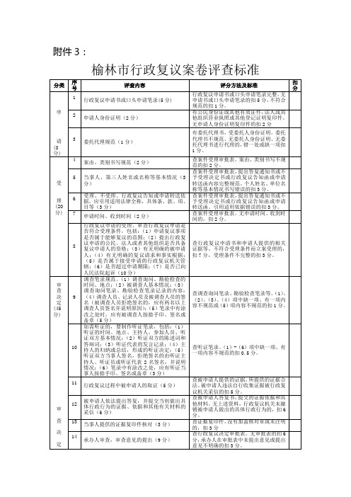 案卷评查标准