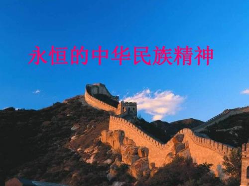 高二政治永恒的中华民族精神2
