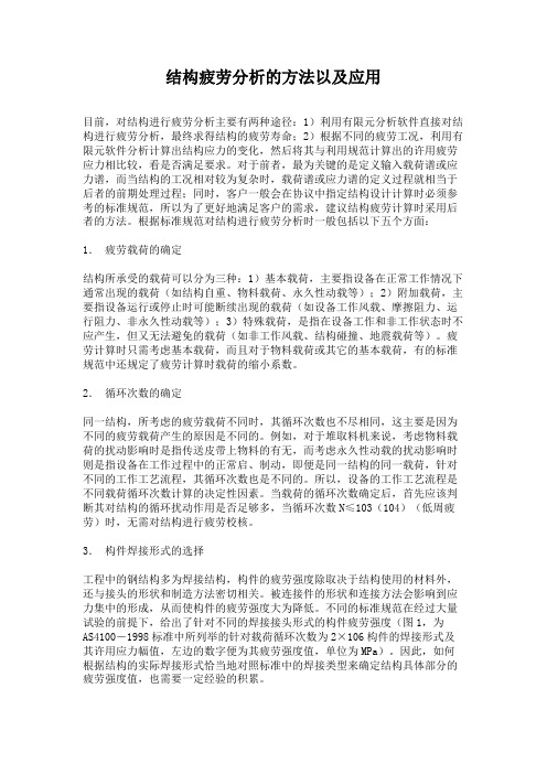 结构疲劳分析的方法以及应用.