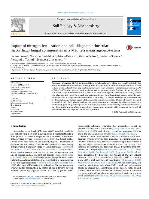 Impact of nitrogen fertilization and soil tillage on arbuscular mycorrhizal fungal communities