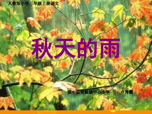 11课《秋天的雨》PPT课件