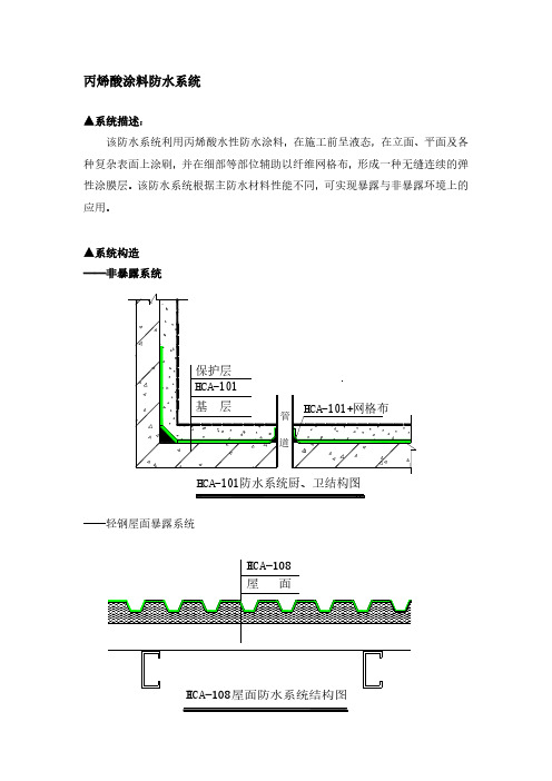 HCA丙烯酸防水系统