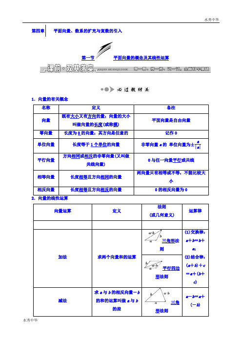 2018高考数学(文)第四章 平面向量、数系的扩充与复数的引入 第四章 平面向量、数系的扩充与复数的引入