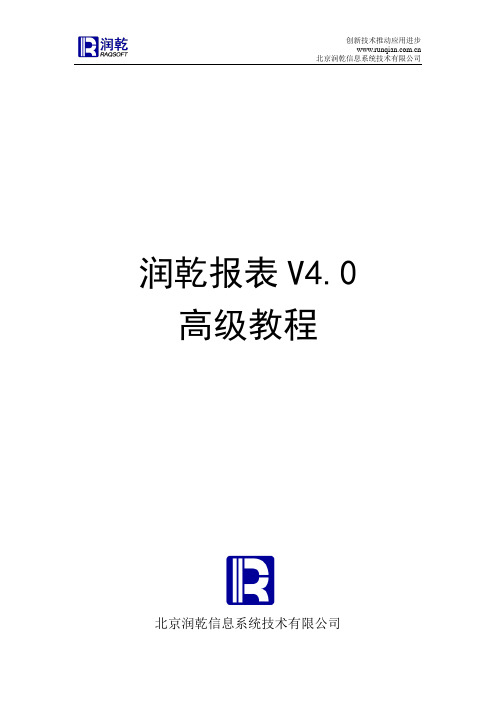 润乾报表V4.0高级教程