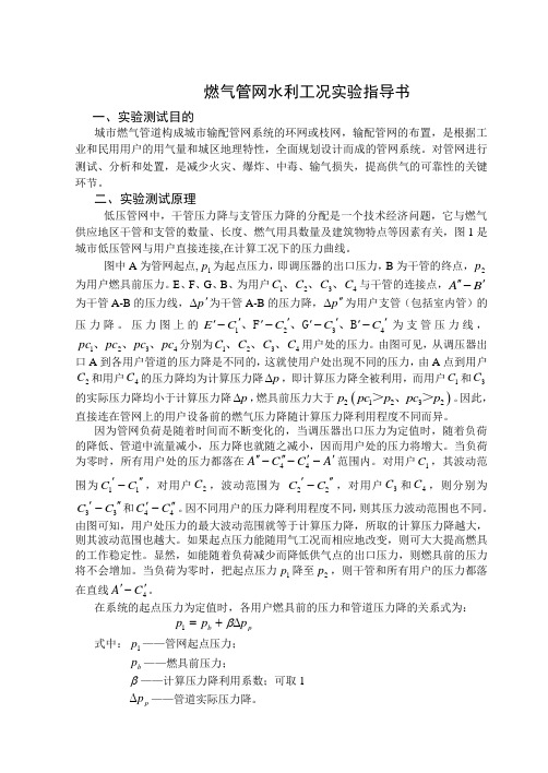 燃气管网水力工况实验指导书