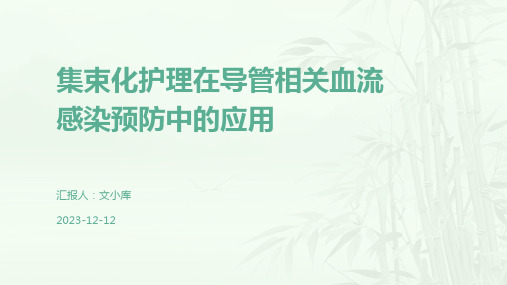 集束化护理在导管相关血流感染预防中的应用