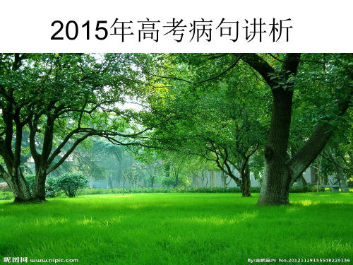 2015年高考病句讲析