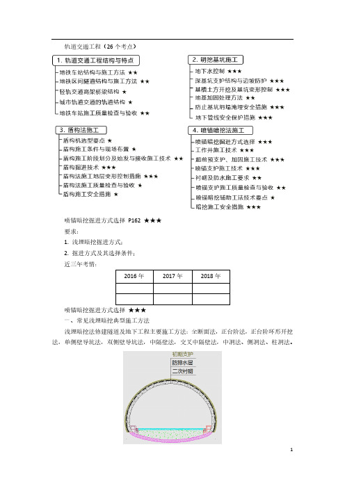 一建【市政】精讲  (42)喷锚暗挖掘进方式选择和工作井施工技术