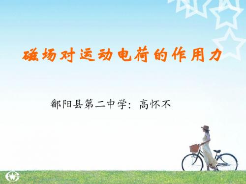 磁场对运动电荷的作用(高怀不)