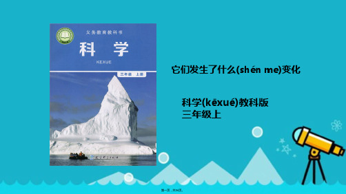 教科版三年级上册科学《它们发生了什么变化》课件