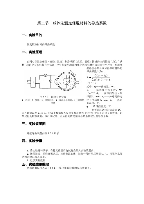 球体法测定保温材料的导热系数