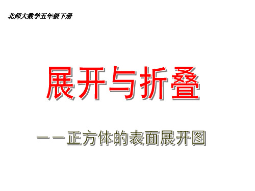 五年级数学下册课件-2.2 展开与折叠(5)-北师大版