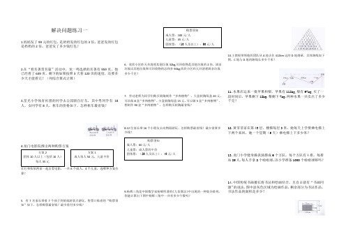 人教版四年级下册期末解决问题专项练习