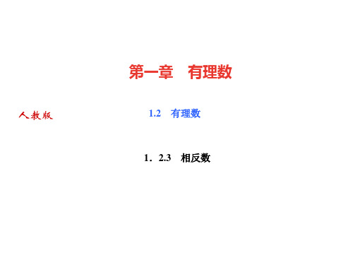 1.2.3 相反数-2020秋人教版七年级数学上册作业课件(共19张PPT)