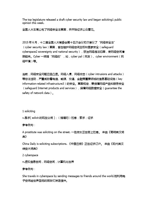 cyber security law 网络安全法