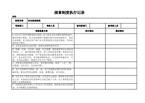 规章制度执行记录(全)