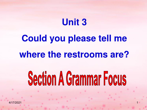 人教九年级Unit3Section A Grammar focus (41张)