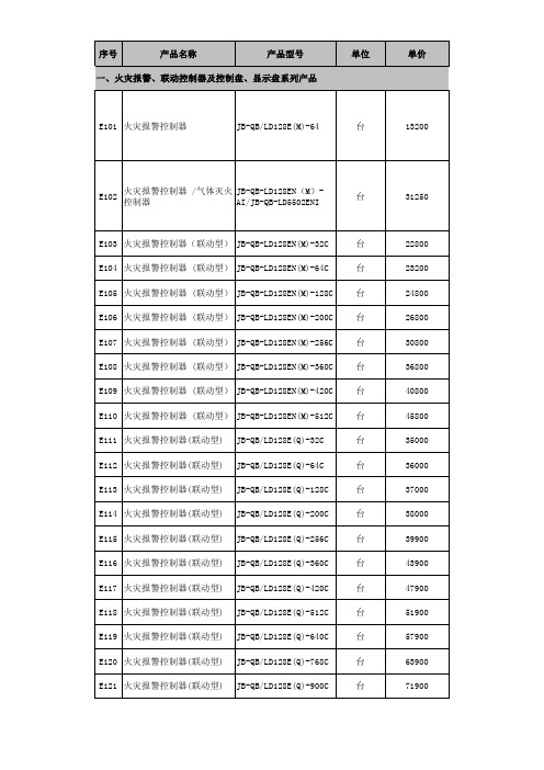 利达消防报警价格表