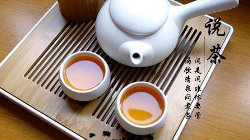 说茶简洁清新中国风茶文化介绍ppt模板