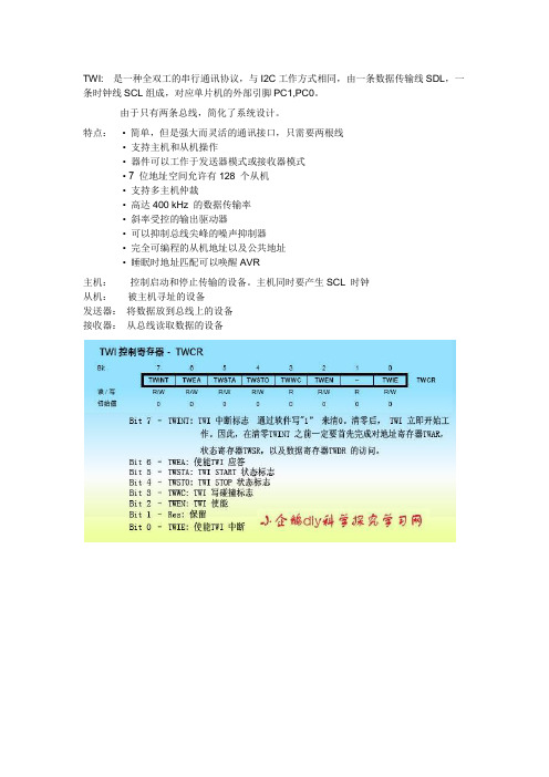 AVR单片机TWI读写过程实例