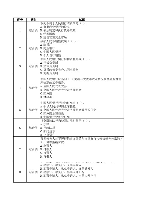 支付结算竞赛题库(杭)