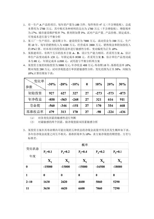 不确定性评价方法