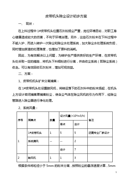 皮带机头除尘系统方案(可行新研究报告)