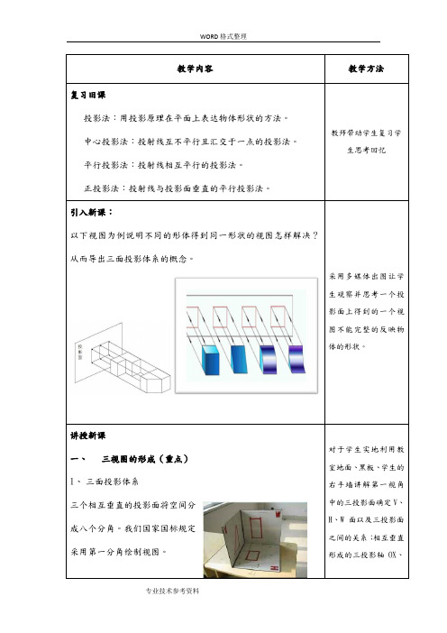 机械制图_《三视图的形成及投影规律》