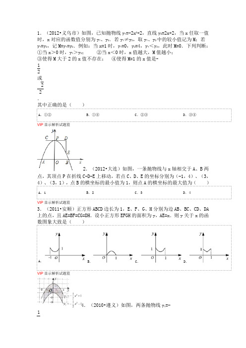 二次函数 难题100题