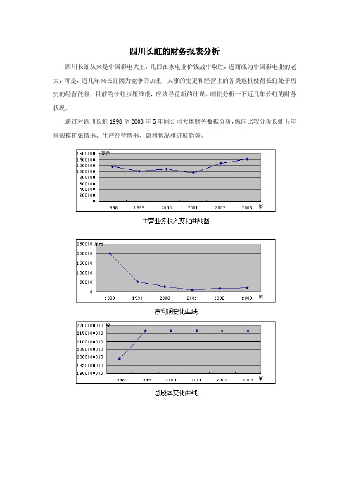 四川长虹的财务报表分析