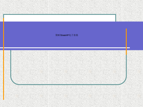 第5章ExcelXP电子表格