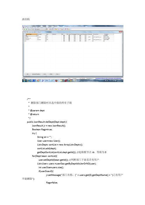 java递归树型结构通用数据库