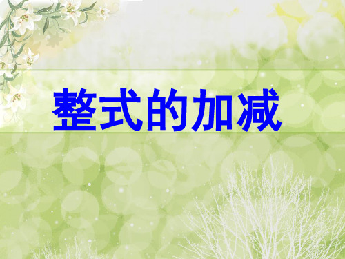 北师大版七年级上册3.4.4整式的加减课件(共19张PPT)