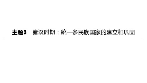 2023年历史中考总复习一轮复习课件：主题03 秦汉时期：统一多民族国家的建立和巩固(30张PPT)