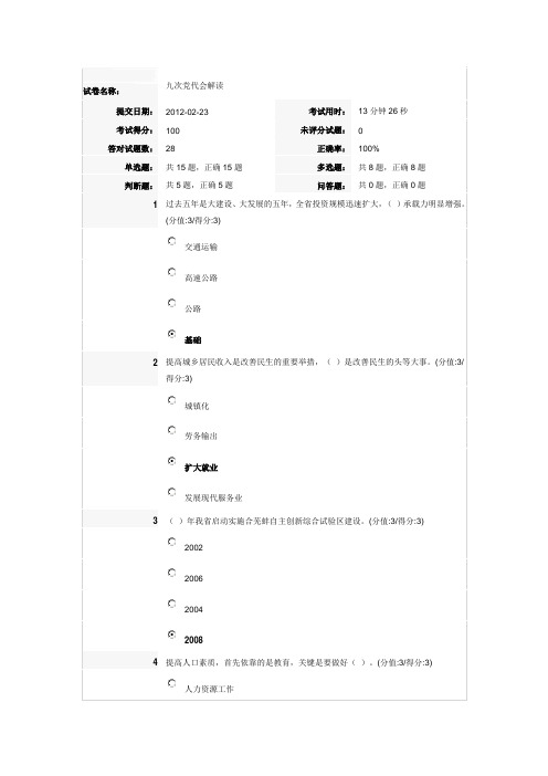 干部教育在线答案—致力科学发展 建设美好安徽