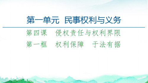 2020-2021学年人教版 高二思想政治选择性必修2 课件 《 权利保障 于法有据》