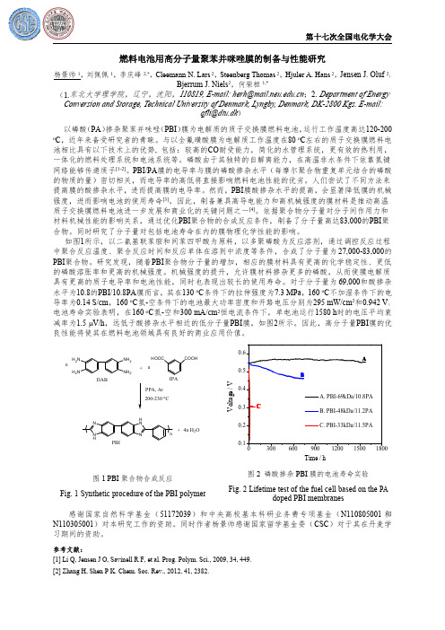 燃料电池用高分子量聚苯并咪唑膜的制备与性能研究