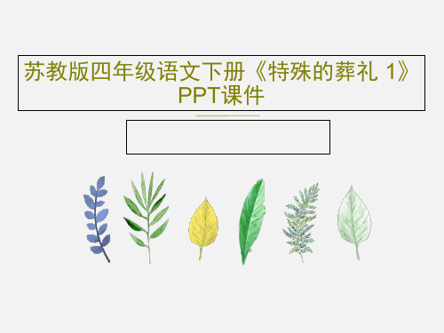 苏教版四年级语文下册《特殊的葬礼 1》PPT课件18页PPT