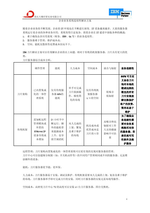 企业业务连续性解决方案