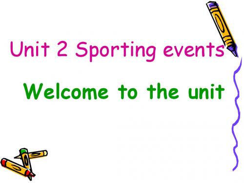 高中英语：Unit2 Sporting events-welcome课件(牛津译林版必修4)