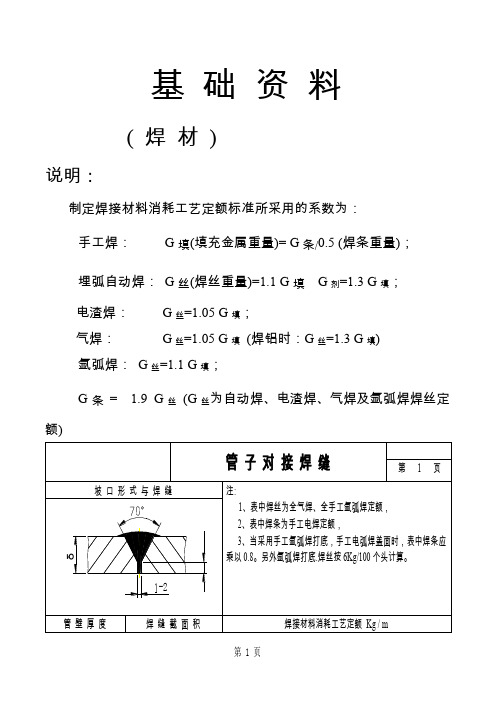 焊材耗量计算表word精品文档7页