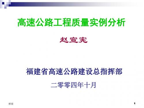 高速公路工程质量实例分析1--赵宣宪