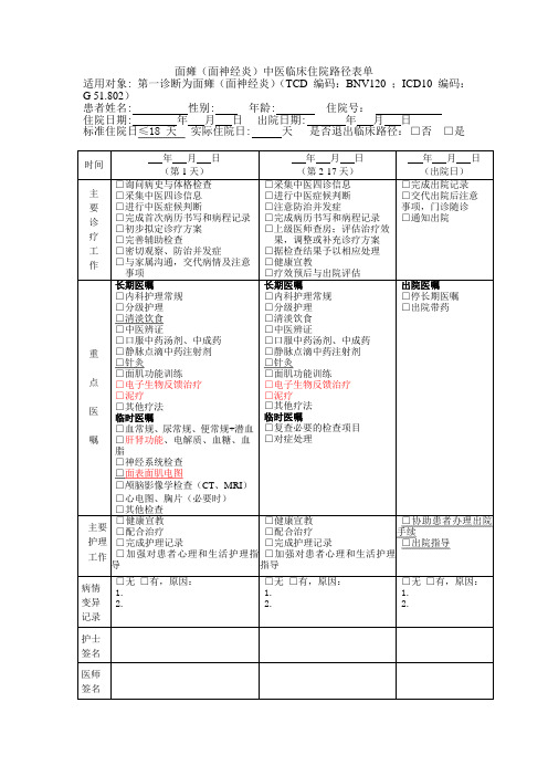 面瘫(面神经炎)(2018改)